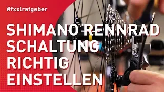 Shimano Schaltwerk perfekt einstellen am Rennrad - Anleitung