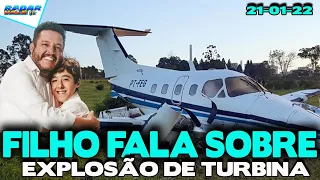 Enzo Rabelo fala após turbina de AVIÃO de BRUNO explodir e Piloto fazer pouso de emergencia