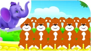 Five Dangling Teddies - Nursery Rhyme with Karaoke