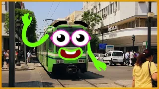 TRAIN SONG • Train video for kids • Long version (with dancing trains)