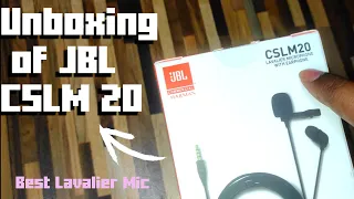 Unboxing of JBL CSLM 20 Lavalier microphne with Earephone