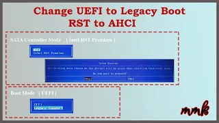 Change UEFI to Legacy boot - greyed out | RST to AHCI without reinstalling Windows 10