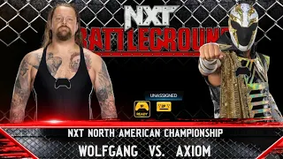 WWE 2K24 Wolfgang vs  Axiom: NXT Battleground - NXT North American Championship, March 31, 2024