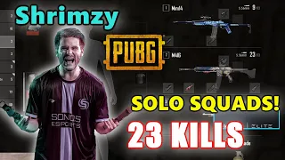 Soniqs Shrimzy - 23 KILLS - SOLO SQUADS! - M416 + Mini14 -  PUBG