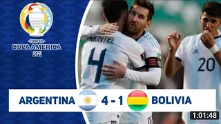 Argentina vs Bolivia 4-1Messi 🔥 highlights and all goals full HD