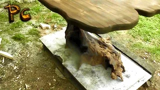 Table made of wood.