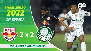 BRAGANTINO 2 X 2 PALMEIRAS | MELHORES MOMENTOS | 25ª RODADA BRASILEIRÃO 2022 | ge.globo