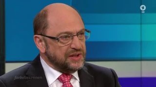 ARD - Farbe bekennen: SPD Chef Martin Schulz im Interview mit Tina Hassel und Rainald Becker