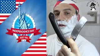 💈 День Независимости в США, Опасная Бритва "Капитан" 8/8 - "Дюймовочка" Semogue Brush Floid Proraso