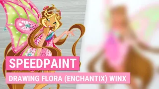 Drawing FLORA (Enchantix) from WINX CLUB in My Style | Marker Speedpaint | iiKiui