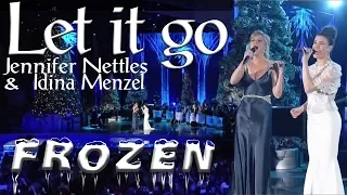 Jennifer Nettles & Idina Menzel ~  Let It Go - Frozen theme Live (subtitles with Lyrics)