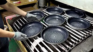 Korean Non Stick Frying Pan Factory Amazing Mass Production Process