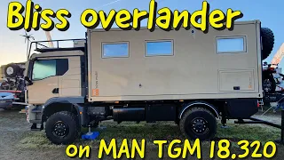 Extreme 18ft Bliss expedition vehicle on MAN TGM18.320 tour