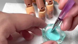 USING GEL POLISH W/MONOMER TO CREATE COLORED ACRYLIC