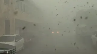 Superstorm fury, China city damaged! Powerful winds and giant hailstones strikes Jiangxi