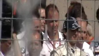 BMW F1 2008 Win - Pit Celebration (Robert Kubica & Nick Heidfeld) Montreal Canada