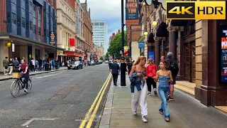 London Summer : A Hot Grey Evening | Summer Walking Tour [4K HDR]