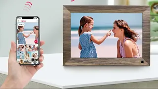 10.1 WiFi Digital Photo Frame, Canupdog IPS Touch Screen Smart Cloud Photo Frame with 16GB Storage