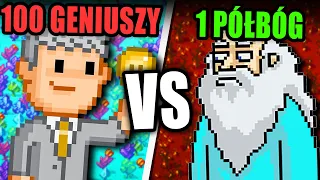 1 PÓŁBÓG vs 100 SUPER GENIUSZY 1000 IQ - WORLDBOX (CZEGOŚ TAKIEGO SIĘ NIE SPODZIEWAŁEM...)