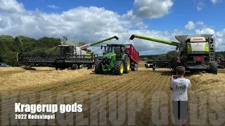 2 x Geringhoff Truflex at Kragerup in grass seed harvest  2022