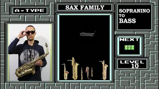 The saxophone family part 1 - Tetris Theme A (a saxapella)