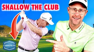 How to shallow your golf swing (my best drill)