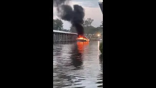 Boat fire extinguished Saturday night at St. Charles Two Branch Marina