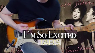 The Pointer Sisters - I'm So Excited | Guitar cover WITH TABS | + Piano solo