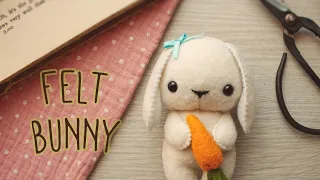 Felt Easter Bunny with Carrot toy ★ (felt crafts) ★ 🥕🐇