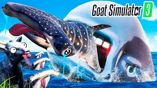 LA BALLENA SE COME AL TIBURON MARTILLO GIGANTE | GOAT SIMULATOR 3