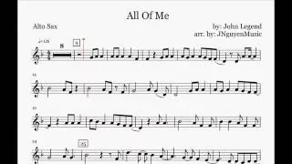 All Of Me   John Legend Sax alto
