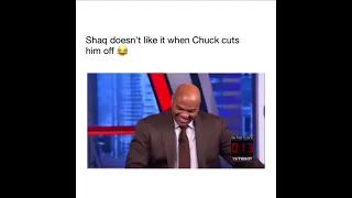 Shaq doesn’t like when chuck cuts him off *gets heated 🔥*