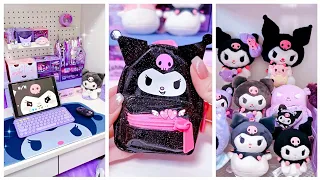 Kuromi Sanrio haul 💜Stationery desk Makeover & Cute Crafts Unboxing     #cindyasmr