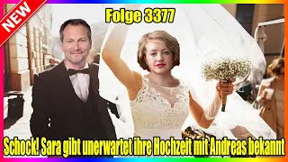 Rote Rose Vorschau Folge 3377: Schock! Sara gibt unerwartet ihre Hochzeit mit Andreas bekannt