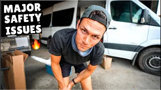 Our van almost caught on fire.