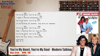 🎸 You're My Heart, You're My Soul - Modern Talking Guitar Backing Track with chords and lyrics