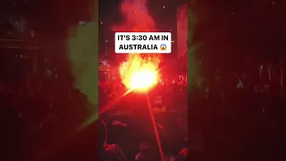 Australia fans went wild after their goal against Denmark that sent them into the last 16