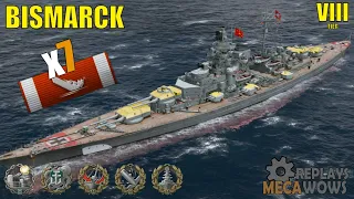 Bismarck 7 Kills & 169k Damage | World of Warships Gameplay