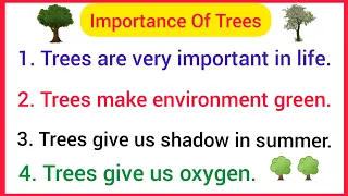 Importance of trees Essay in English | 10  lines essay on importance of trees | trees essay