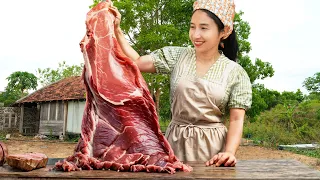 Giant Whole Beef Leg Roasting Secrets! | Alice Relax Cooking