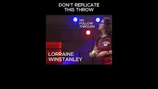 DON'T replicate this DARTS throw - LORRAINE WINSTANLEY #ai #pdc #darts