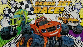 Blaze and the Monster Truck Machines puzzle - Blaze, Stripes, Zeg solving 100 pieces | Smile Puzzle