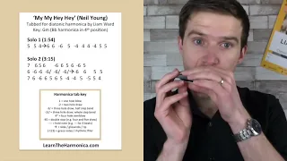 My My, Hey Hey - Neil Young harmonica lesson for Bb diatonic harp