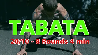 #Tabata timer. Traning TABATA. 20/10 - 8 rounds - 4 min. #Таймер Табата. Тренировка ТАБАТА.
