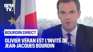 Olivier Véran face à Jean-Jacques Bourdin en direct