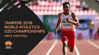 Men's 100m Final - World Athletics U20 Championships Tampere 2018