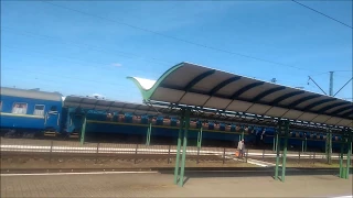 від Загоня (Угорщина) до Чопа (Україна) поїздом  Border Hungary - Ukraine at Zahony-Cop rail track -