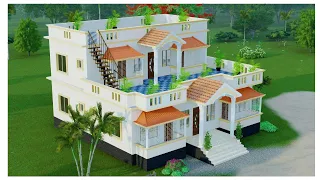 HOUSE PLAN DESIGN | EP 117 | 1400 SQ.FT 5 BEDROOMS DUPLEX HOUSE PLAN | LAYOUT PLAN