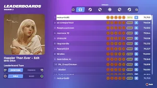 [Fortnite Festival S3] Happier Than Ever - Edit Expert Vocals 100% FC World Record All Perfects