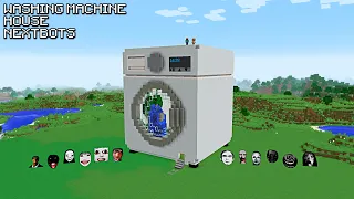 SURVIVAL WASHING MACHINE HOUSE WITH 100 NEXTBOTS in Minecraft - Gameplay - Coffin Meme